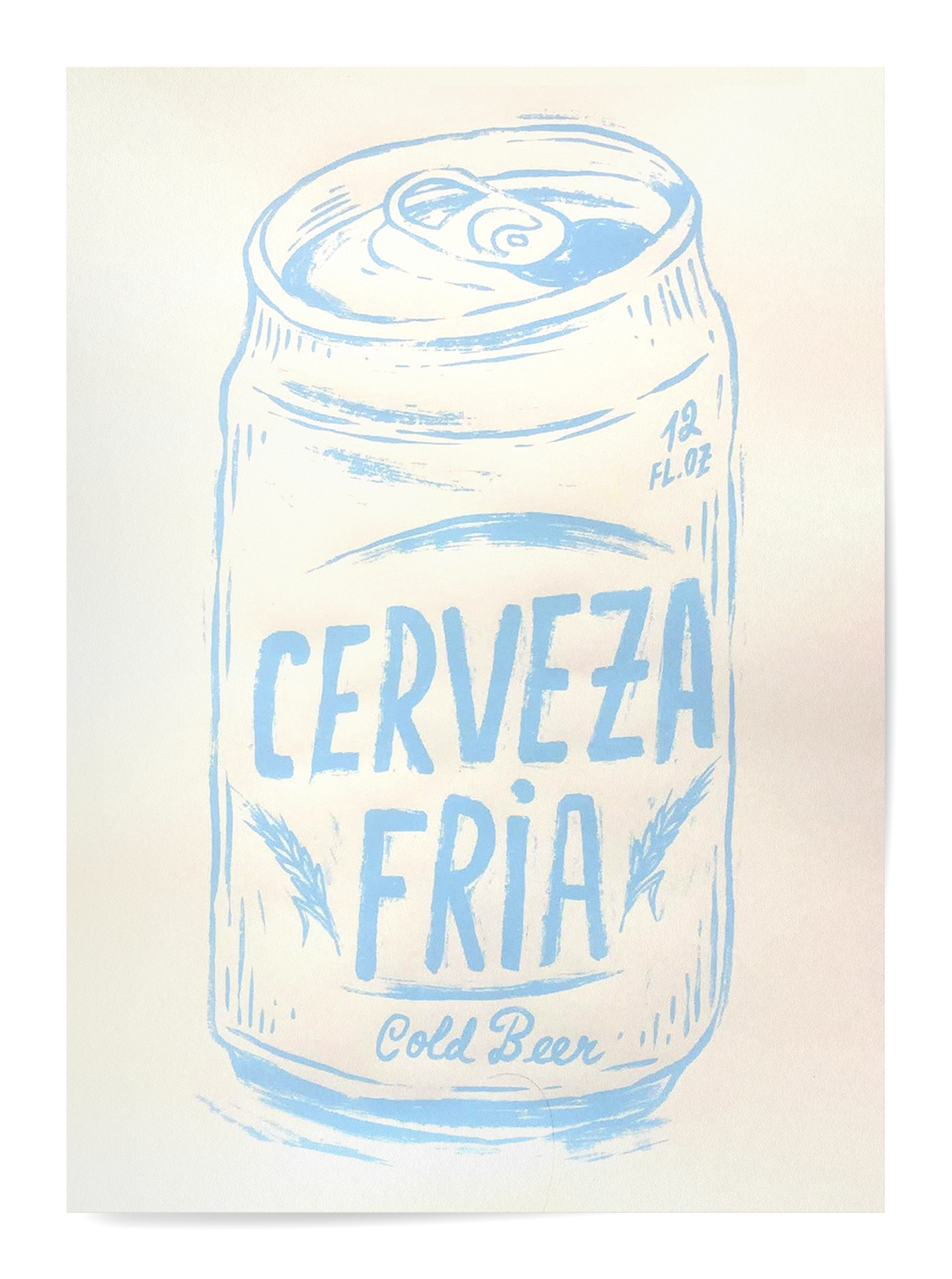 Cold Beer. serigraphy., print for sale